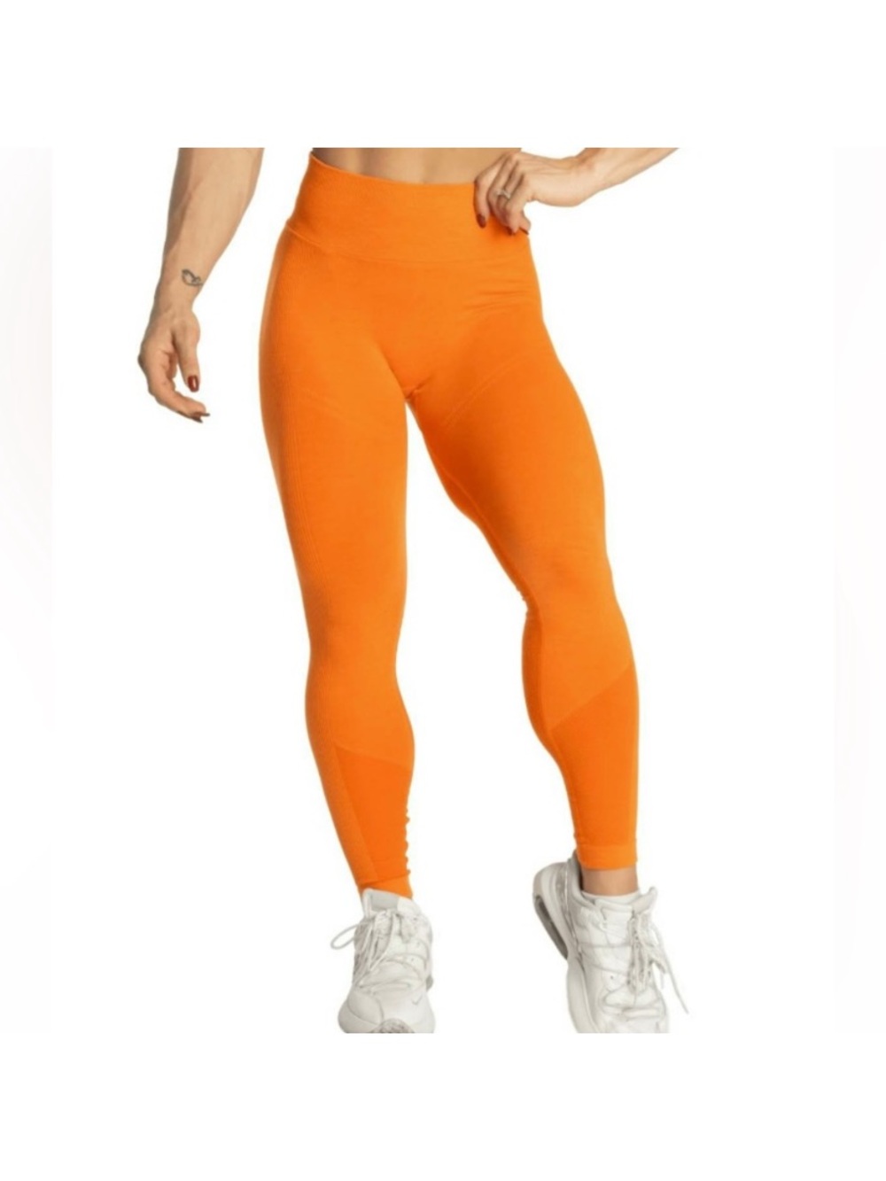 High-Waist Women’s Seamless Orange Leggings